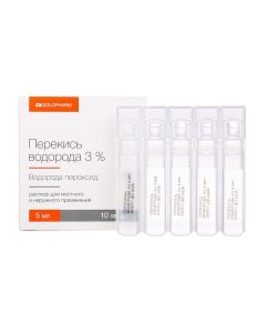 hydrogen peroxide - Hydrogen peroxide-SOLOpharm Politvist solution 3% 5 ml ampoules plastic 10 pcs. florida Pharmacy Online - florida.buy-pharm.com