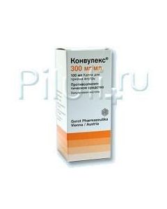 Valproevaya acid - Konvuleks drops for oral administration 300 mg / ml, 100 ml florida Pharmacy Online - florida.buy-pharm.com