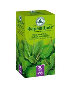 Plantain Bolshoi lystya - Plantain leaves filter packs, 1.5 g, 20 pcs. florida Pharmacy Online - florida.buy-pharm.com