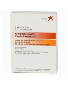 Zuklopentyksol - Clopixol-Akufaz solution in oil 50 mg / ml 1 ml 5 pcs. florida Pharmacy Online - florida.buy-pharm.com