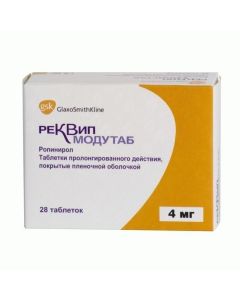 Ropynerol - Recipip Modutab tablets 4 mg, 28 pcs. florida Pharmacy Online - florida.buy-pharm.com