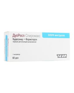 budesonide, formoterol - DuoResp Spiromax inhalation powder 320 mcg + 9 mcg / dose 60 doses 1 pc. florida Pharmacy Online - florida.buy-pharm.com