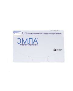 lidocaine, Prylokayn - Emla cream for local and external use 5 g 5 pcs. florida Pharmacy Online - florida.buy-pharm.com