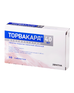 Atorvastatin - Torvacard tablets 40 mg, 30 pcs. florida Pharmacy Online - florida.buy-pharm.com