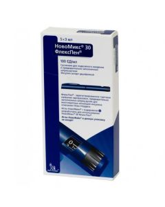 Insulin aspart dvuhfazn y - Novomek injection for solution 1% 1 ml 10 fl. 30 Flexpen pen syringes 100 IU / ml 3 ml, 5 pcs. florida Pharmacy Online - florida.buy-pharm.com