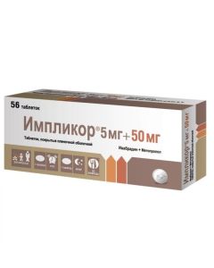 Yvabradyn , Metoprolol - Imlicor tablets 5 mg + 50 mg 56 pcs. florida Pharmacy Online - florida.buy-pharm.com