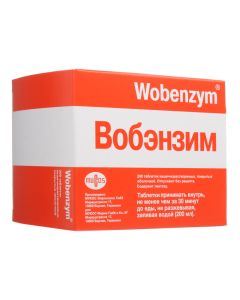 Trypsin, Pancreatin, Rutoside, Chymotrypsin, Chromatotines, Chromatotpsin Ain - Wobenzym tablets coated. 200 pcs. florida Pharmacy Online - florida.buy-pharm.com