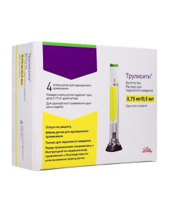 Dulahlutyd - Trulicity solution for p / leather. administration 0.75 mg / 0.5 ml syringe pen 0.5 ml 4 pcs. florida Pharmacy Online - florida.buy-pharm.com