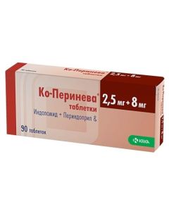 indapamide, Perindopril - Co-Perineva tablets 2.5 + 8 mg, 90 pcs florida Pharmacy Online - florida.buy-pharm.com