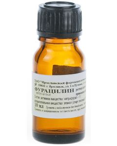 Buy Furacilin Yaroslavskaya FF Solution for local use, alcohol, bottle, 0.067%, 1: 1500, 10 ml | Florida Online Pharmacy | https://florida.buy-pharm.com