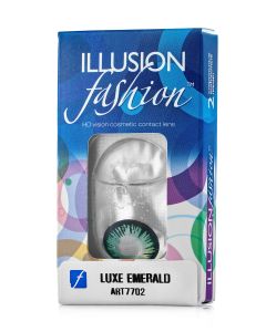 Buy Colored contact lenses ILLUSION Luxe 1 month, 0.00 / 14.5 / 8.6, dark green, 2 pcs. | Florida Online Pharmacy | https://florida.buy-pharm.com