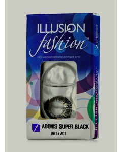 Buy Colored contact lenses ILLUSION adonis 1 month, 0.00 / 14.5 / 8.6, black, 2 pcs. | Florida Online Pharmacy | https://florida.buy-pharm.com