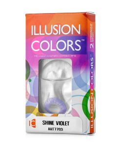 Buy Colored contact lenses ILLUSION shine 3 months, -0.50 / 14.0 / 8.6, purple, 2 pcs. | Florida Online Pharmacy | https://florida.buy-pharm.com