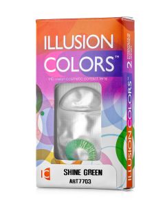 Buy Colored contact lenses ILLUSION shine 3 months, 0.00 / 14.0 / 8.6, light green, 2 pcs. | Florida Online Pharmacy | https://florida.buy-pharm.com