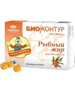 Buy BioKontur fish oil with sea buckthorn oil, 100 capsules | Florida Online Pharmacy | https://florida.buy-pharm.com