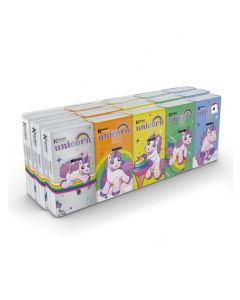 Buy Paper handkerchiefs with a 'Unicorn' pattern 4 layers, 15 packs x 9 sheets, 21x21 cm, World Cart | Florida Online Pharmacy | https://florida.buy-pharm.com