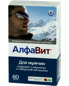 Buy Vitamin-mineral complex Alphabet 'For Men', 60 tablets | Florida Online Pharmacy | https://florida.buy-pharm.com