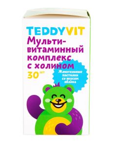 Buy Vitamins for children Teddyvit with choline lozenges 30 pcs with apple flavor | Florida Online Pharmacy | https://florida.buy-pharm.com