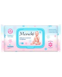 Buy Maneki Fantasy wet wipes, for children, with Chamomile and Aloe Vera extract, 80 pcs. | Florida Online Pharmacy | https://florida.buy-pharm.com