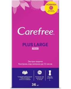 Buy Carefree Plus Panty liners 'Large Fresh', flavored, 36 pcs | Florida Online Pharmacy | https://florida.buy-pharm.com