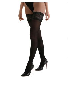 Buy Compression stockings Solidea Marilyn 140, 1 compression class, 18-21 mmHg, transparent, openwork top, size ML, color Black (Nero) | Florida Online Pharmacy | https://florida.buy-pharm.com