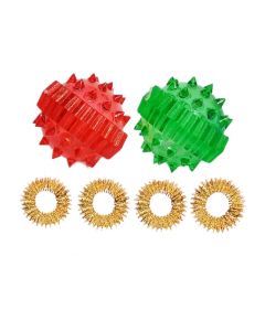 Buy sSu-Jok massage ball with spring rings, set of 2 pcs. (Red and green) | Florida Online Pharmacy | https://florida.buy-pharm.com