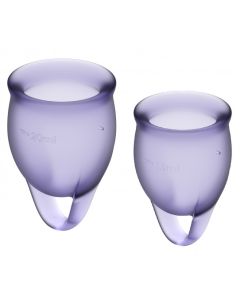 Buy Satisfyer Feel Confident menstrual cups, 2 pieces per set, purple | Florida Online Pharmacy | https://florida.buy-pharm.com