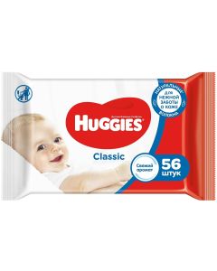 Buy Wet wipes Huggies Classic, 56 pieces | Florida Online Pharmacy | https://florida.buy-pharm.com