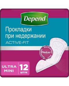 Buy Depend Ultra Mini Urological pads, 12 pcs | Florida Online Pharmacy | https://florida.buy-pharm.com