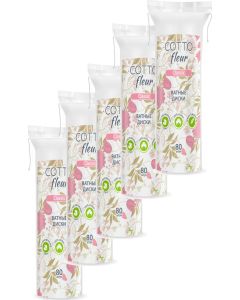 Buy Cotton pads Cotto Fleur, 80 pcs x 5 packs | Florida Online Pharmacy | https://florida.buy-pharm.com