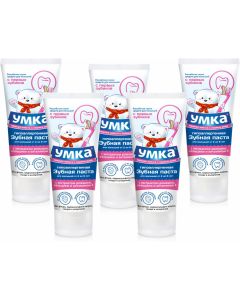 Buy Umka toothpaste, for children, from 2 to 6 years old, with chamomile extract, calcium and vitamin E , 100 g х 5 pcs | Florida Online Pharmacy | https://florida.buy-pharm.com