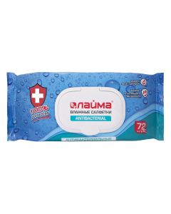 Buy Wet wipes, 72 pcs., Antibacterial Lime, antibacterial, valve cover, 129997 | Florida Online Pharmacy | https://florida.buy-pharm.com