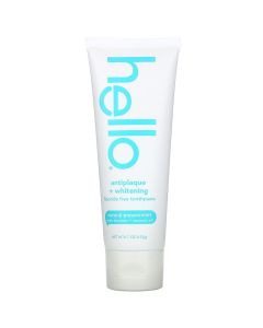 Buy Hello, anti-plaque whitening toothpaste, fluoride free, natural peppermint, 133 g | Florida Online Pharmacy | https://florida.buy-pharm.com