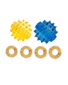 Buy Su-jock massage ball with spring rings, set of 2 pcs. ( yellow and blue) | Florida Online Pharmacy | https://florida.buy-pharm.com