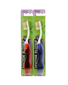 Buy Dr. Plotka, flossing toothbrush antimicrobial, soft, 2 travel toothbrushes | Florida Online Pharmacy | https://florida.buy-pharm.com