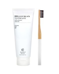 Buy Terra & Co., Brilliant Black, Toothpaste & Toothbrush Set, 1 Piece | Florida Online Pharmacy | https://florida.buy-pharm.com