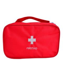 Buy First aid kit bag for home and travel, medicine bag with 3 compartments, soft case, red, 24x14x8cm | Florida Online Pharmacy | https://florida.buy-pharm.com