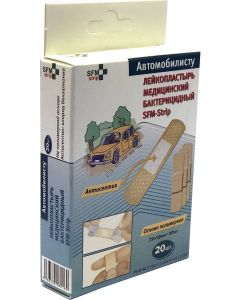 Buy Adhesive plaster SFM Hospital Products SFM set for motorist No. 20, 20 pcs. | Florida Online Pharmacy | https://florida.buy-pharm.com