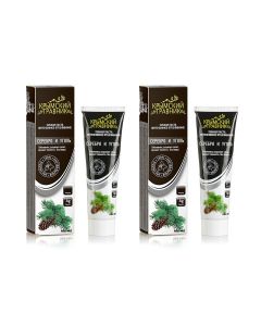 Buy Crimean Travnik Toothpaste Silver and charcoal, 100 ml х 2 pcs ., set | Florida Online Pharmacy | https://florida.buy-pharm.com