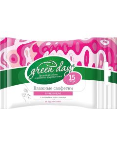 Buy Greenday Wet wipes Rose and lavender, 15 pcs | Florida Online Pharmacy | https://florida.buy-pharm.com