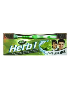 Buy Toothpaste Dabur Herb Aloe Vera with aloe extract, 150 g, with a toothbrush | Florida Online Pharmacy | https://florida.buy-pharm.com