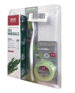 Buy Splat Oral care set: Sea Minerals toothpaste + bergamot and lime floss + brush for sensitive teeth | Florida Online Pharmacy | https://florida.buy-pharm.com