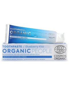 Buy Organic People Blueberry Kiss toothpaste, removal of coffee and tobacco plaque, 85 g | Florida Online Pharmacy | https://florida.buy-pharm.com