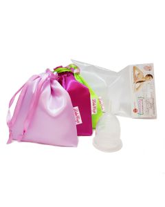 Buy Menstrual cup 'Practitioner' in a satin bag, transparent M LilaCup 22 ml | Florida Online Pharmacy | https://florida.buy-pharm.com