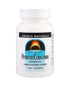 Buy Source Naturals, Vitamin B12, Hydroxocobalamin, cherry flavor, 1 mg, 240 tablets | Florida Online Pharmacy | https://florida.buy-pharm.com