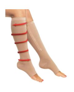 Buy Compression knee-highs Zip Sox, size L-XL (beige) | Florida Online Pharmacy | https://florida.buy-pharm.com