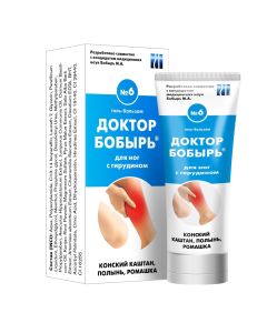 Buy Doctor Bobyr No. 6 Gel-balm for legs with hirudin, 75ml | Florida Online Pharmacy | https://florida.buy-pharm.com