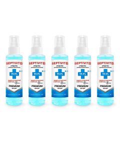 Buy SEPTIVIT Premium Alcohol antiseptic 70% for hands, 99.9% protection, spray, 5 bottles of 100 ml. | Florida Online Pharmacy | https://florida.buy-pharm.com