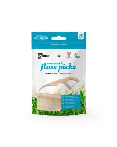 Buy Natural toothpicks with dental floss Humble Brush - mint, 50 pieces | Florida Online Pharmacy | https://florida.buy-pharm.com