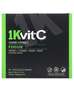 Buy 1KvitC, Focus, Vitamin C, 1000 mg, 30 sachets 6,4 g each, effervescent drink mix, natural orange flavor | Florida Online Pharmacy | https://florida.buy-pharm.com